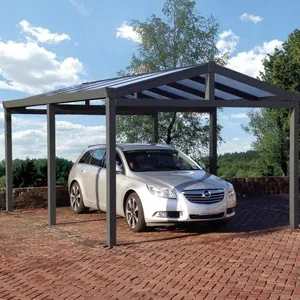 Металлические двускатные навесы