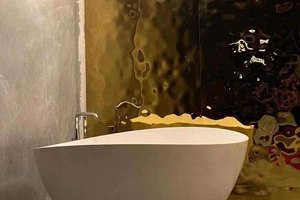 Отделка бассейнов и санузлов нержавеющей водной рябью