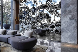 Изготовление стен из нержавеющей водной ряби