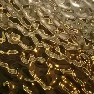 Нержавеющая сталь водная рябь цвет золото