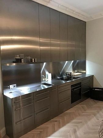 Фартук для кухни из нержавеющей стали в Самаре - пример выполнения