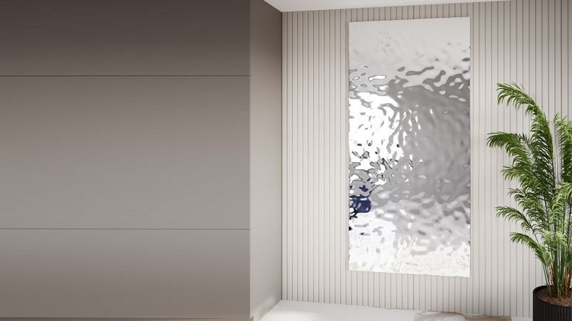 Панно прямоугольное размером до 2500х1200 мм, серебро, для сухих помещений на заказ