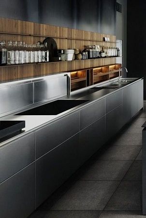 Фартук для кухни из нержавеющей стали в Самаре - пример выполнения