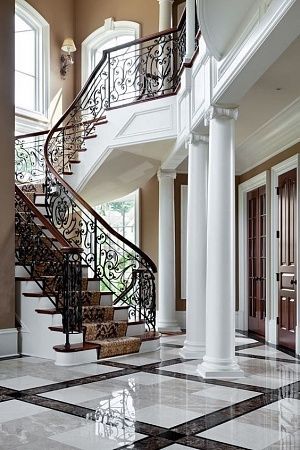 Кованые ограждения для лестниц, перила в Санкт-Петербурге - пример выполнения