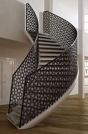 Ограждения для лестниц из листа - пример выполнения