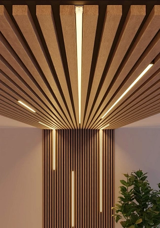 Кубообразные реечные потолки в Саратове - пример выполнения