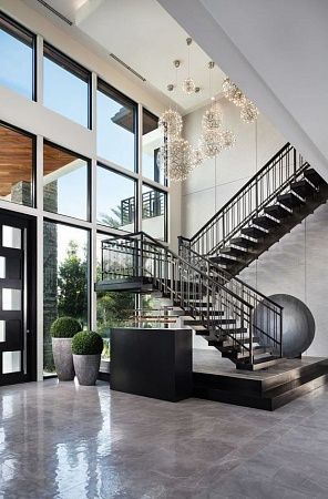 Отделка лестниц камнем в Оренбурге - пример выполнения