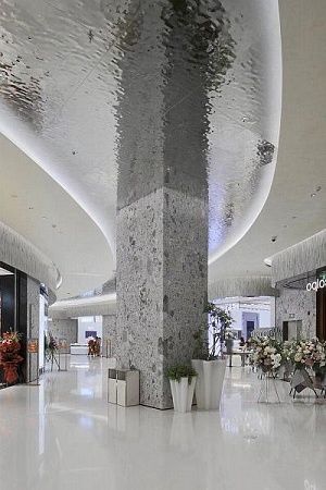 Листы из нержавейки с имитацией ряби на воде - пример выполнения