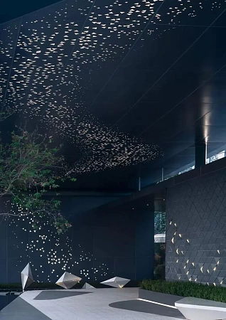 Перфорированный кассетный потолок в Казани - пример выполнения