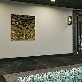 Панно квадратное размером до 1200х1200 мм, золото, для влажных помещений