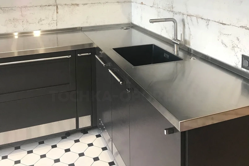 Столешница из нержавеющей стали 2000-2800 мм длина на заказ