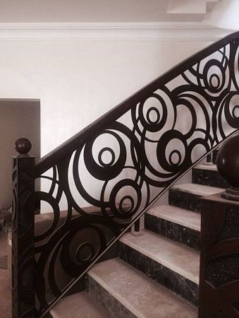 Ограждения для лестниц из листа - пример выполнения