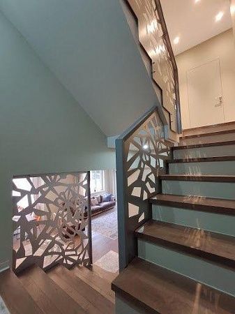 Ограждения для лестниц из листа - пример выполнения