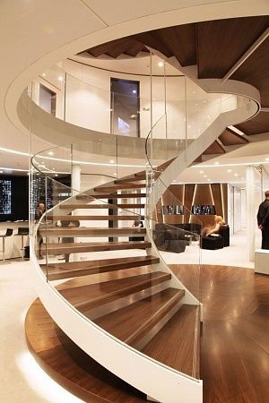 Стеклянное ограждение лестниц в Москве - пример выполнения