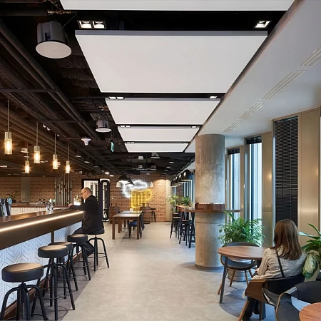 Акустические подвесные потолки в Москве - пример выполнения