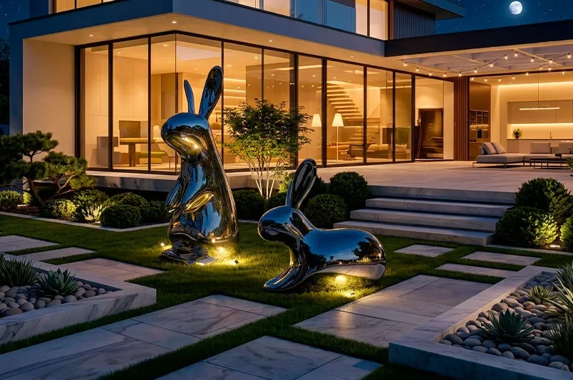 Скульптура из нержавеющей стали "Wonderland" на заказ