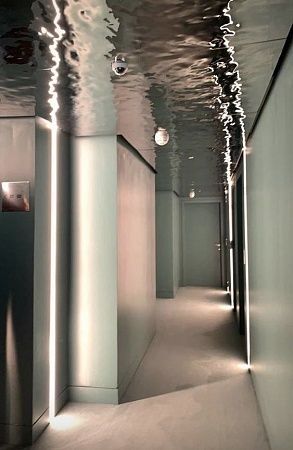 Листы из нержавейки с имитацией ряби на воде - пример выполнения