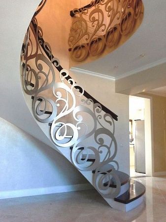 Ограждения для лестниц из листа - пример выполнения
