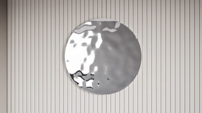 Панно круглое диаметром до 1200 мм, серебро, для сухих помещений на заказ