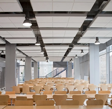 Акустические подвесные потолки в Москве - пример выполнения