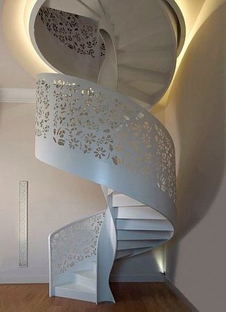 Ограждения для лестниц из листа - пример выполнения