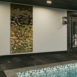 Панно прямоугольное размером до 2500х1200 мм, золото, для влажных помещений