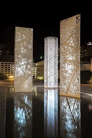 Облицовка колонн нержавеющей сталью в Саратове - пример выполнения