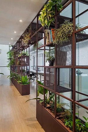 Перегородки металлические, декоративные в Саратове - пример выполнения