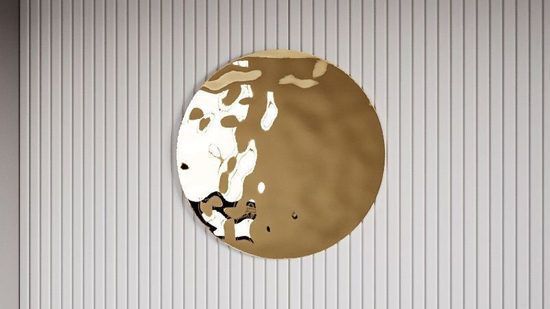 Панно круглое диаметром до 1200 мм, золото, для сухих помещений на заказ