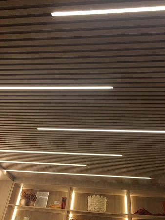 Кубообразные реечные потолки в Саратове - пример выполнения