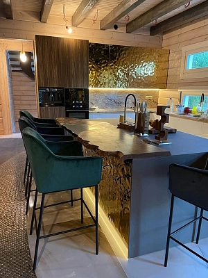 Пример готовых фасадов Водная рябь