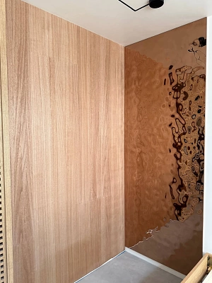 Панно на стену из нержавейки aquasteel медь