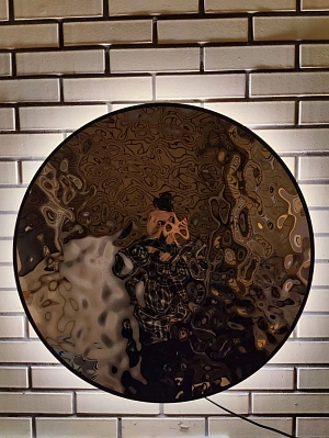 Пример панно с подсветкой Водная рябь