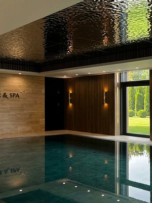 Потолок из нержавейки aquasteel в бассейне