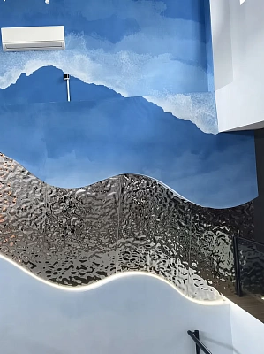 Панно на стену из нержавейки aquasteel