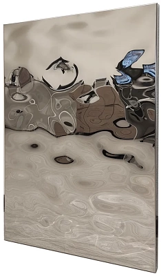 Фасад водная рябь серебряный 